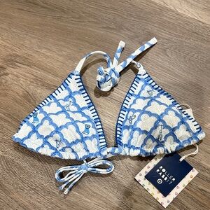 Roller Rabbit x Target Women's Geo Trellis/Floral Vines
Reversible bikini Top